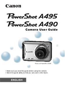 Canon PowerShot A490 manual. Camera Instructions.